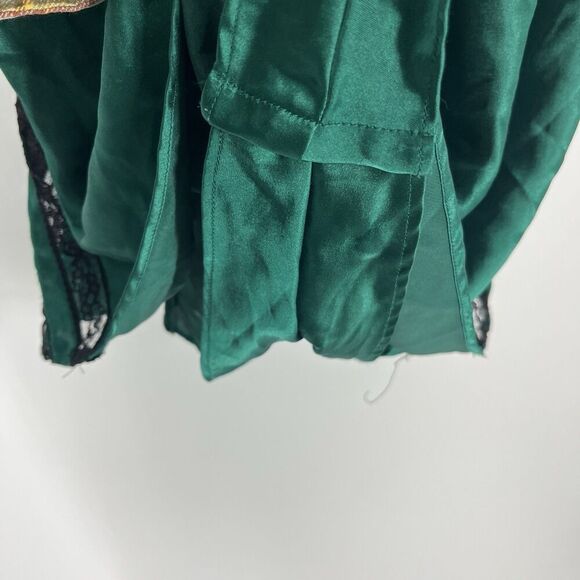 VTG Victorias Secret Gold Label Teddy Lingerie Size Medium Green Snap Crotch - Picture 6 of 10